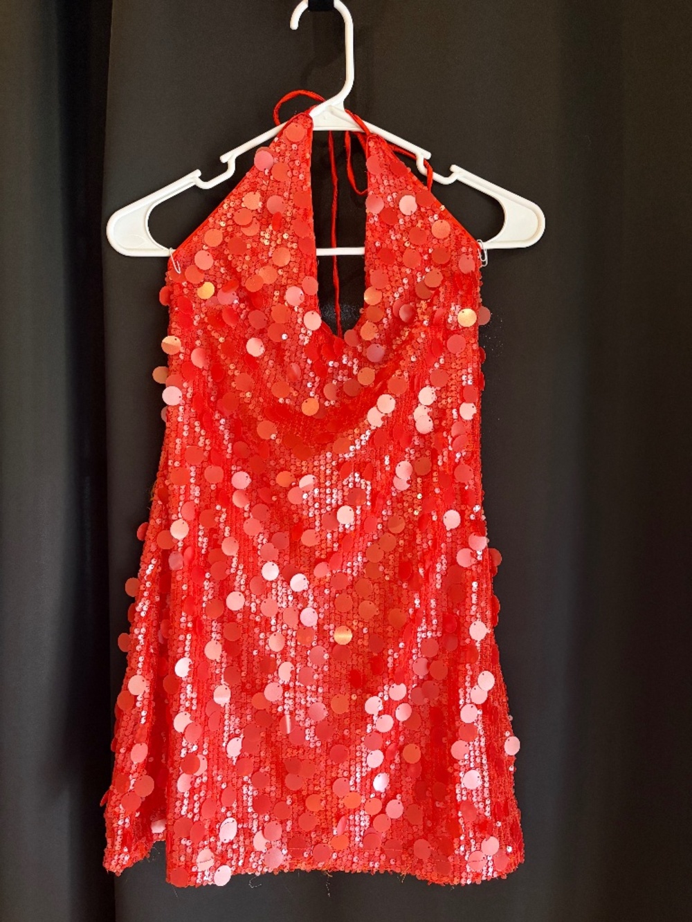 Beginning Boutique Red Sequin Mini Dress US 4 NWT